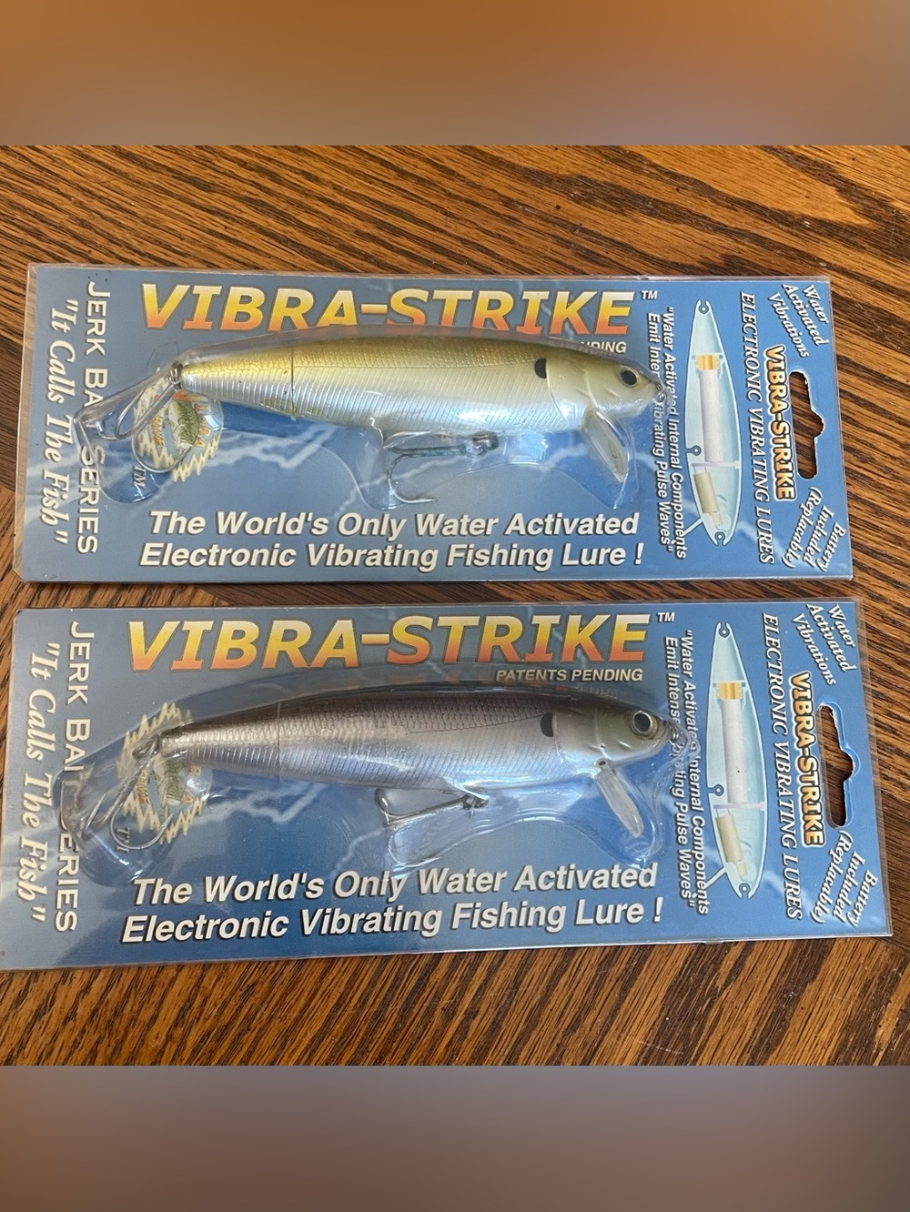 Vibra -Strike Water Activated Electronic Vibrating Fishing Lure - Set of 2